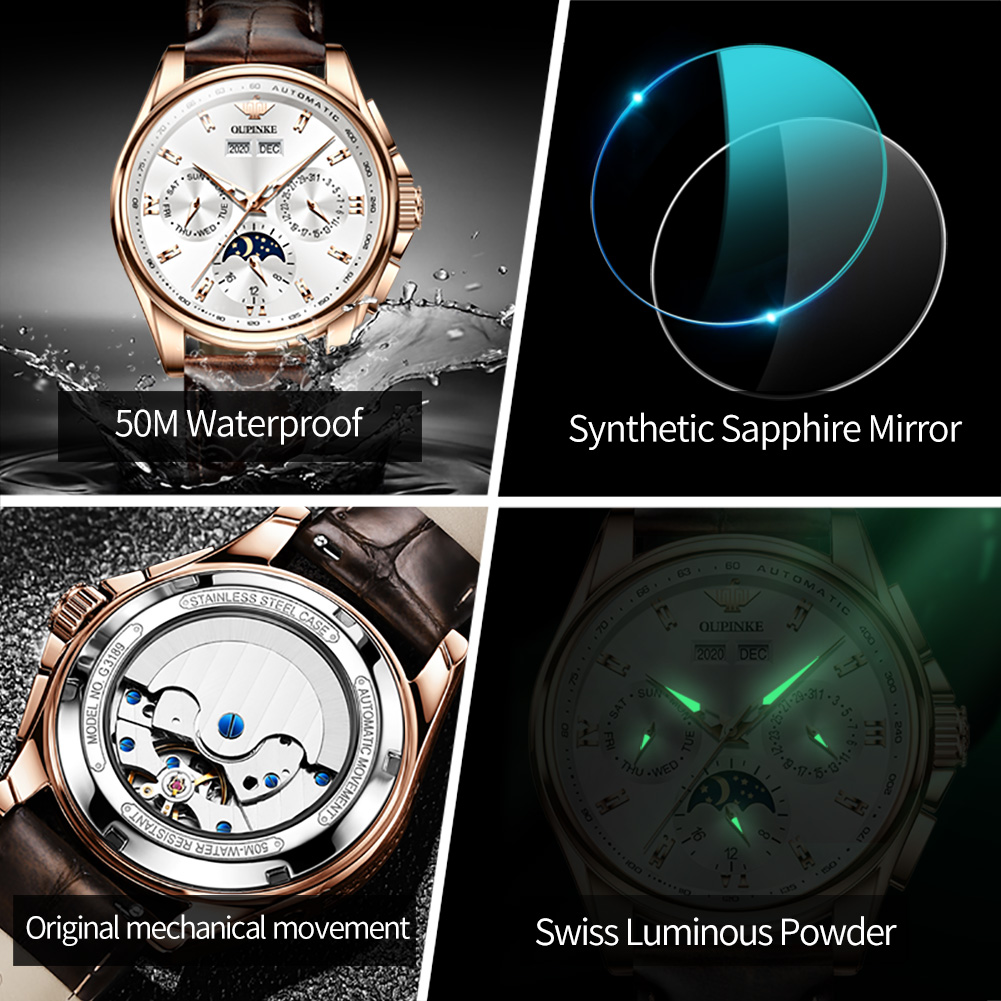 OUPINKE 3189 Men's Watch Top B - đánh giá và giá Seiko Watch Presage
