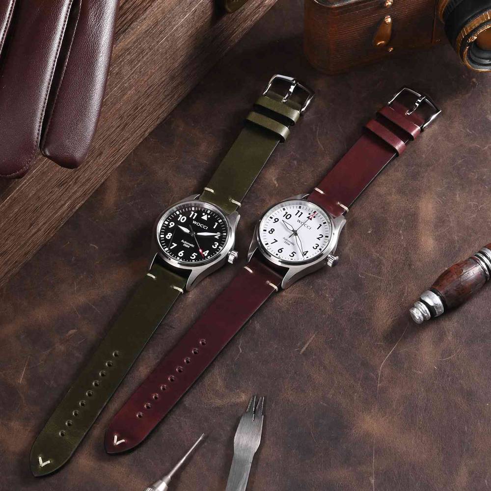WOCCI Oil Wax Leather Watch St - đánh giá và giá Suede Strap Watch